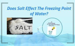 does salt effect the freezing point of water by danielle