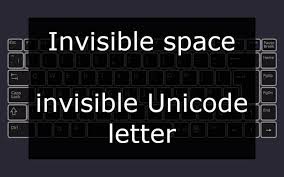 You can safely add this character in your html code with the entity: Invisible Text Use This Invisible Unicode Letter On Nick Whatsapp And Others Seletronic