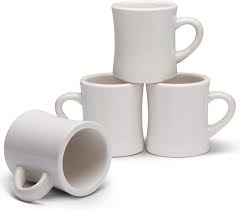 Now you can have your coffee and eat it too! Amazon Com Serami Classic Cream White Diner Mugs For Coffee With 11oz Capacity Set Of 4 Kitchen Dining