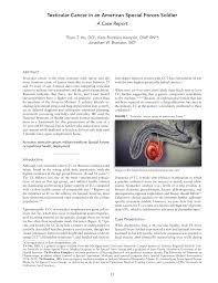 More than that, i did not know whether the one with the lump had of course, they never had cancer in the first place. Pdf Testicular Cancer In An American Special Forces Soldier A Case Report
