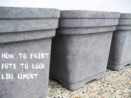 Diy How To Paint Pots To Look Like Faux Cement Concrete Planters Concrete Planters Painted Pots Concrete Diy