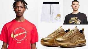 Nike air max 90 men's • white/black/orange $120.00. Nike Metallic Gold Medal Shirts And Shoes Sneakerfits Com