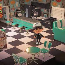 You Are Purchasing The Complete Turquoise Blue Diner Furniture Set For Animal Crossing New Horizons For Nintendo Switch Animal Crossing Neon Clock Mini Table