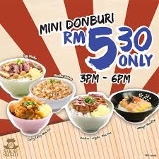 Sakae Sushi Mini Donburi Promotion Only Rm5 30 In 2020 Sushi Food Menu Food