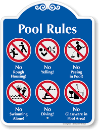 Pool Rules Symbol Signature Sign Pool Rules Swimming Pool Rules Pool Rules Sign