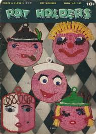 Vintage 1950's Crocheted Wall Hanging Potholders Patterns, ***PDF Instant  Digital Download***, NOT a Finished Item, Instructions Only