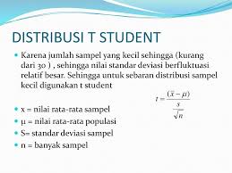 Rata rata terletak di tengah distribusi dan distribusinya simetris di pada n 30 distribusi t ini mendekati distribusi normal dan pada n yang sangat besar misalnya n. Distribusi Peluang Kontinu Ppt Download