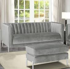 Furry faux fur suede fabric soft plush sofa pillow cushion cover cloth diy 100cm. K Living Arthur Velvet Suede Fabric Sofa With Metal Legs In Grey Walmart Canada