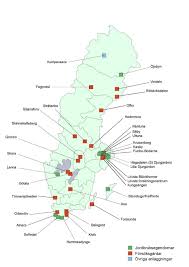 Map Over All Slu Locations In Sweden Externwebben
