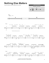 (from the 1991 album metallica). Nothing Else Matters Noten Metallica Transkription Fur Schlagzeug