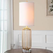 Metal Golden Cage Narrow Table Lamp Gold Table Lamp Cage Table Lamp Buffet Table Lamps