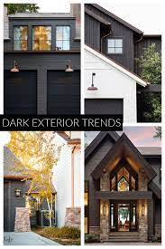 Dark Exterior Inspiration Taryn Whiteaker In 2021 Modern Farmhouse Exterior Stone Exterior Houses Black House Exterior