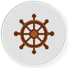 I've almost completed another chart i bought here, and it's turning out beautifully! Ship Wheel Cross Stitch Pattern Daily Cross Stitch