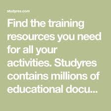Find The Training Resources You Need For All Your Activities Studyres Contains Millions Of Educational Documents Study Document Research Paper Essay Examples
