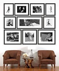Black And White Wall Collage Pictures Celebrity Archive Collection Of Black And White Framed Prints Free Shipping From Www Wellappointedhous Gallery Wall Decor Contemporary Home Decor Gallery Wall