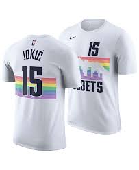 Browse through mitchell & ness' denver nuggets throwback apparel collection featuring authentic jerseys and team gear. Nike Men S Nikola Jokic Denver Nuggets City Player T Shirt 2018 Reviews Sports Fan Shop By Lids Men Macy S