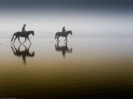 This includes unicorns, pegasuses, centaurs, mechanical horses on caorousels, and people pretending to be h. Two Equestrian Riders Girls On Horseback In Low Tide Ref Flickr