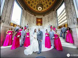 Bridal Dreams Fushia Begonia Dresses Gray Suits Wedding Weddingdreams Venetianroom Begonia Bridesmaid Dresses Hot Pink Weddings Bridesmaid Dresses