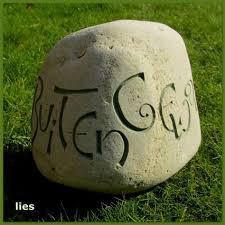 Letters In Steen Lies Onderweg Stenen Kappen