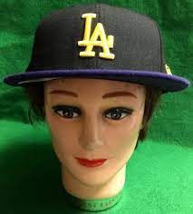 Los Angeles Dodgers Quot La Lakers Colors Quot New Era Fitted Cap Size 8 La Lakers Lakers Colors New Era Fitted