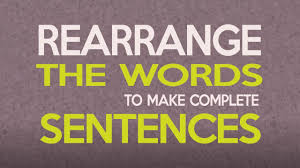 At a stand with an anagram? Rearrange The Words To Make Complete Sentences Youtube