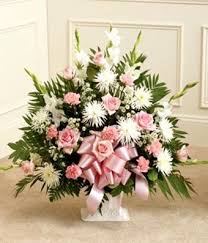 Pink White Sympathy Floor Basket Funeral Flowers Http Yourflowers Us P 6338 With Images Funeral Flower Arrangements Funeral Floral Arrangements Funeral Floral