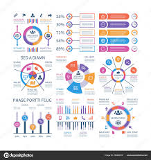 Financial Infographic Business Bar Graph And Flow Chart