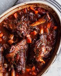 Recipe Rosemary Braised Lamb Shanks With Creamy Polenta Recipe Braised Lamb Braised Lamb Shanks Lamb Shanks