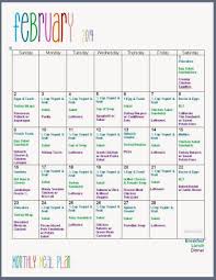 February Monthly Meal Planning Freeprintable In 2020 Monthly Meal Planning Meal Planning Menus Meal Planning