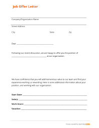 Check spelling or type a new query. 5 Job Offer Letter Templates Word Excel Templates Letter Template Word Lettering Letter Writing Template