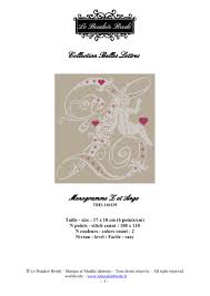 Downloadable Cross Stitch Chart Monogram Z Angel And Hearts