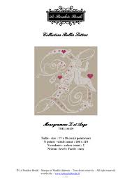 downloadable cross stitch chart monogram z angel and hearts