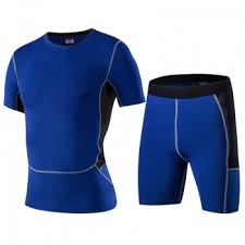 men s gym clothes blue fitness apparel