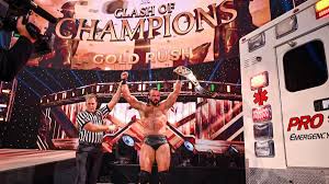 Photos Mcintyre Orton Brutalize Each Other In Wwe Title Ambulance Match Randy Orton Wwe Drew Mcintyre Clash Of Champions