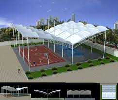 Tensile Fabric Covers For School University And Athletic Park Basketball Tennis Court Outdoor Basketball Court Basketball Court Backyard Tennis Court Design