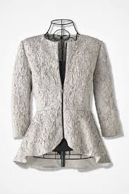 Modern Platinum Peplum Jacket By Alex Evenings Coldwater Creek