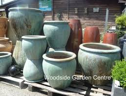 1pcs large tree basin wooden imitation extra bonsai outdoor plants pot. Large Glazed Opal Green Verdigris Tree Planter Pot Woodside Garden Centre Pots To Inspire