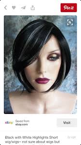 Black hair with blonde highlights will surely give you an edgy style. Pin By Mariana Sharp On Hair Styles White Streak In Hair Dark Hair With Highlights Engagement Photo Hair