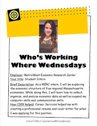 And this guy, whose homework is such a metaphor for college This Week S Internship Showcase For Who S Working Where Wednesdays Is Kerin Boti Who Interned For Merc Economic Research Student Learning