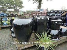 Back to planters, pots & troughs. Extra Large Black Glazed Noodle Pot Planter Woodside Garden Centre Pots To Inspire