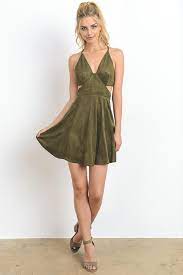 Solid Suede Mini Dress Mini Dress Suede Mini Dress Fashion