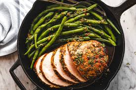Boneless pork chops are such a versatile cut of meat and are the perfect quick cooking protein for busy weeknight meals. Roasted Pork Loin With Green Beans Recipe Roasted Pork Loin Recipe Eatwell101