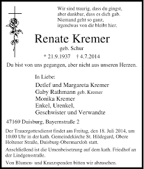 Join facebook to connect with renate schur and others you may know. Traueranzeigen Von Renate Kremer Waz Trauer De