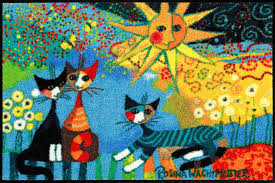 Want to discover art related to rosina_wachtmeister? Rosina Wachtmeister Fussmatte La Dolce Vita Waschbar Trocknergeeignet Katzenmotiv Inside53