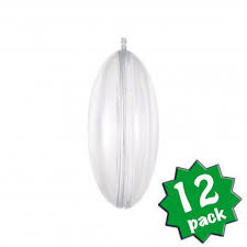 70mm Clear Fillable Oval Flat Ball Ornament Set Of 12 3633 Clear Ball Ornaments Halloween Deco Mesh Ornaments