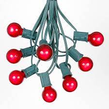 Free shipping on orders over $25 shipped by amazon. Red Satin G30 Globe Round Outdoor String Light Set On Green Wire Novelty Lights Inc