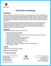 call center example resume