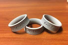 Fixate Designs Men S Custom Engraved Silicone Ring Etsy Silicone Rings Wedding Bands Silicone Rings Silicone Wedding Band