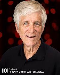 This year, these four Fibrenew franchise owners celebrate their 10-year  anniversaries: Tim Burick, Fibrenew Crystal Coast–Greenville Robert Ickes,  Fibrenew Corpus Christi Gregory Bouton, Fibrenew North Columbus Ken Parks,  Fibrenew Lakeland Each of