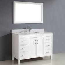 92 double bathroom vanity in zebra grey. Studio Bathe Corniche 48 Inch Bathroom Vanity White Finish Solid Hardwood Construction Six Drawers